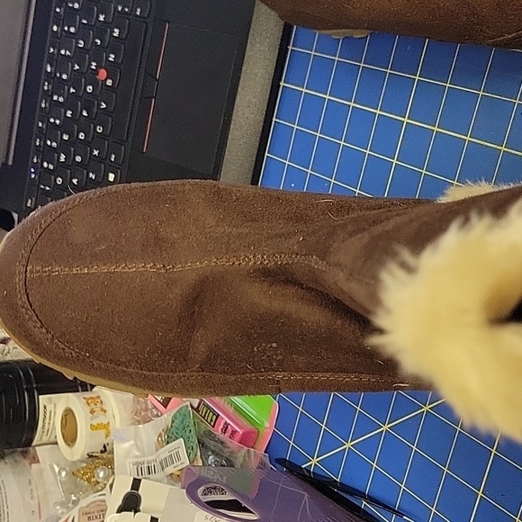 Polaredge Brown Suede Fur Cuff Thinsulate Triple Button Size 10 - Picture 10 of 10